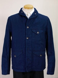 Engineered Garments Shawl Collar Shirt Jacket - Indigo on Indigo