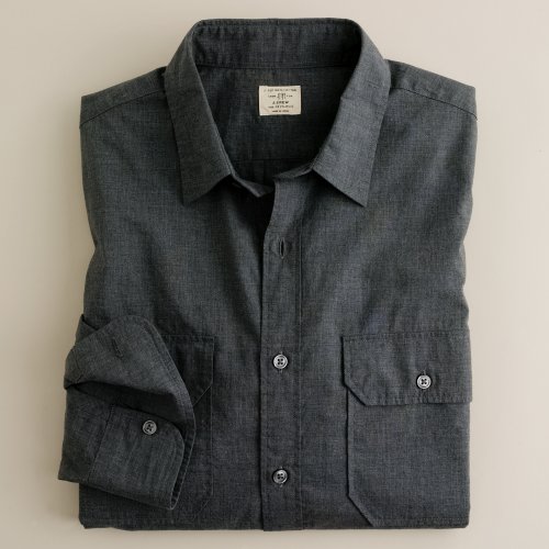 Jcrew heather poplin utility shirt